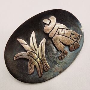 Taxco Sterling Applique Figural Brooch Eagle 3 RVC Mexican 925 Silver Rural Life